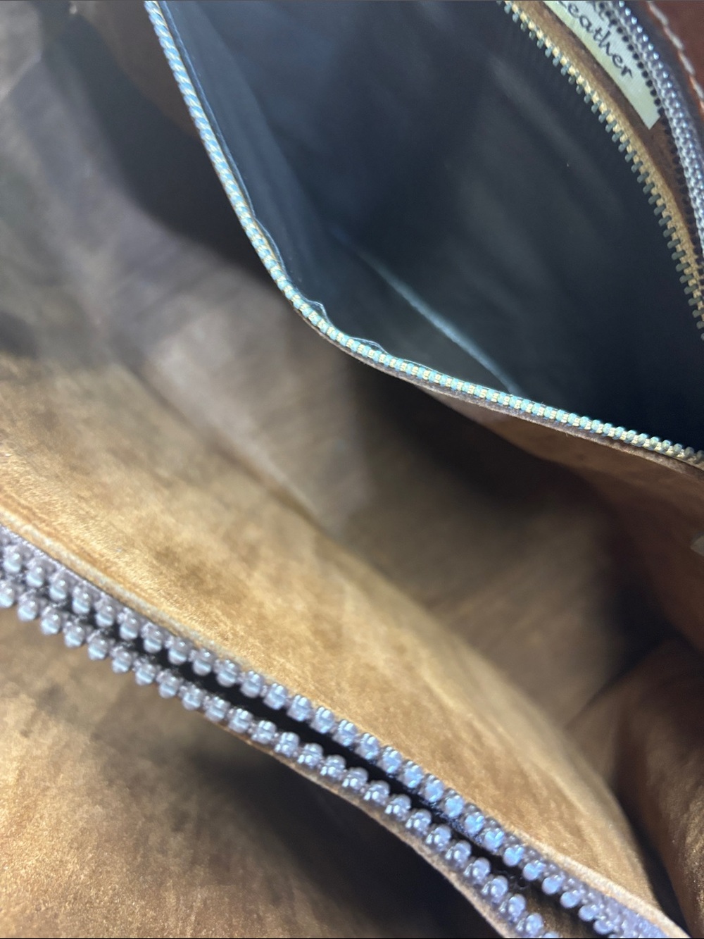 Gianni Firenze Brown Leather Structured Top-Handle Satchel with Gold Accents - Picture 4 of 4